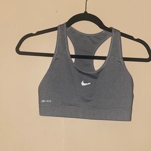 Grey sports bra